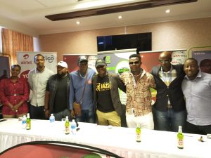 Musician Oliver Mtukudzi at a PressConference in Kigali